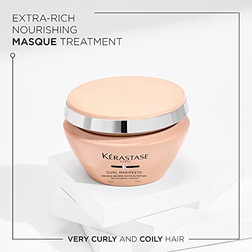 Kérastase Curl Manifesto Beurre Haute Nutrition Hair Mask 6.8 Fl Oz for Curly, Wavy, Coily Hair
