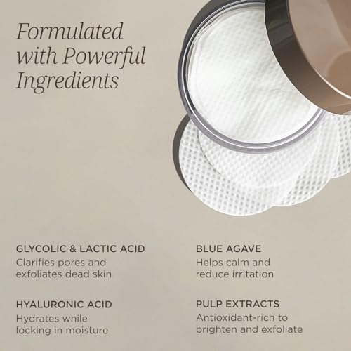 Glycolic Acid Peel Pads for Brightening & Exfoliation - Gentle Facial Exfoliator