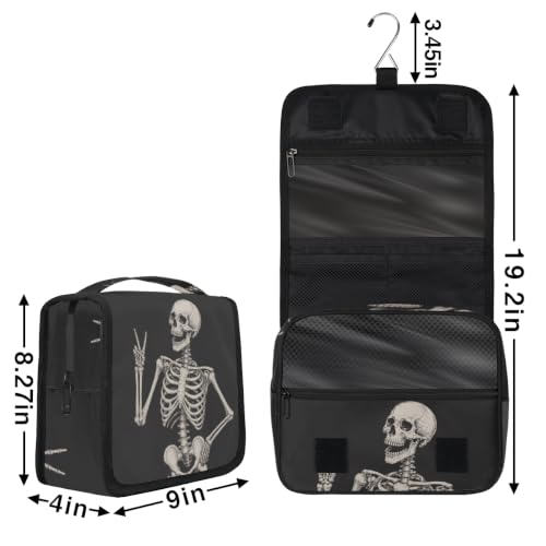 Travel Hanging Toiletry Bag with Multiple Compartments and Hook for Men and Women