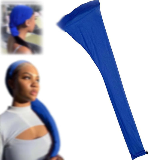 Hairweave Sleeve for Locs with Drawstring,Hair Weave Sleeve for Locs – Extra Long Hairsleeve for Braids,Fashionable Design - Haircare for Wig,Lightweight & Stretchable,Stretchy Reusable(Blue*1)