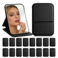 PJPSAA All Black 18 Pack Compact Folding Pocket Mirrors for Travel & Gift