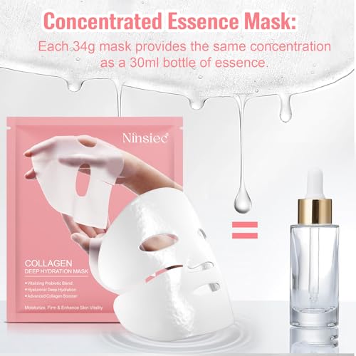 Collagen Hydrogel Sleeping Mask - Deep Hydrating & Firming Overnight Facial Treatment, Visibly Plumps Skin & Improves Appearance of Fine Lines