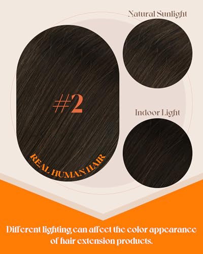 Sunny Hair K-2 Dark Brown Human Hair Extensions 50g - Seamless Keratin Bonded Weave