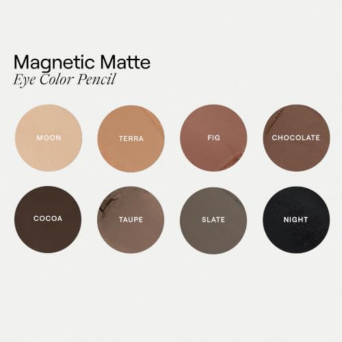 Nudestix Magnetic Matte Eye Color Taupe - 3-in-1 Waterproof Cream Eyeshadow Pencil, Eyeliner & Primer