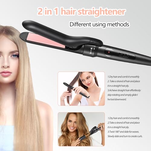 Gold 4-in-1 Curling Iron Set with Interchangeable Ceramic Barrels - Dual Voltage Hair Styling Tool