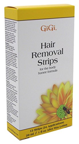 Gigi Body Hair Removal Strips 12 Count (24 Applications) – Waxing Kit for Smooth Skin