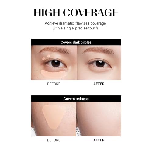 THESAEM Cover Perfection Tip Concealer 3-Pack Set - 1, 1.5, 2 Bundle - High Coverage Long Lasting Concealer Kit - Korean Makeup for Dark Circles, Blemishes & Multi-Tone Matching, 0.2 fl.oz. each