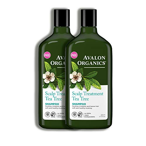 Avalon Organics Scalp Treatment Tea Tree Shampoo 11 oz – Pack of 2
