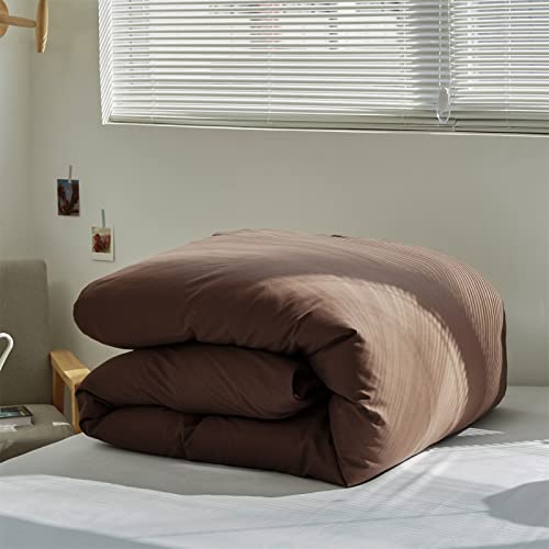 Pureant Brown Queen Comforter Set 90x90 Inches Mocha Coffee Bedding