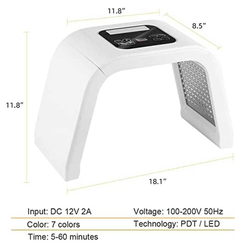7 Color Facial Lamp, LED 7 Color Face Mask Machine, Skin Care Facial Light, Salon & SPA Beauty Equipment