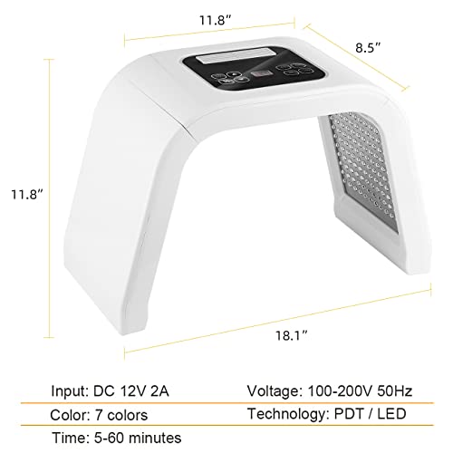 7 Color Facial Lamp, LED 7 Color Face Mask Machine, Skin Care Facial Light, Salon & SPA Beauty Equipment