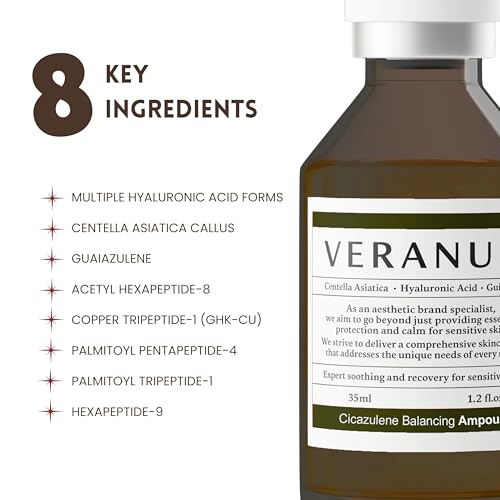 Cicazulene Balancing Ampoule ? Blue Tansy & Centella EV Serum for Redness Relief | MicroFusion 2X Absorption System | Oil Control + Peptide Hydration for Sensitive, Balanced Skin (1.2 fl oz)