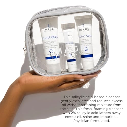 IMAGE Skincare, Clear Cell 3-Step Introductory Regimen Set for Clear Pores and Healthy Looking Skin, White, 3.2 Ounce