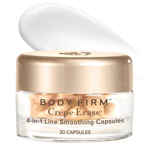 Crepe Erase 4-in-1 Line Smoothing Capsules – Anti-Aging Serum with Hyaluronic Acid & Peptides, 30 Count