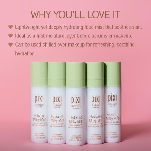 Pixi Beauty Milky Mist 2.70 Fl Oz | Hydrating Moisturizer for Dry Skin | Infused with Hyaluronic Acid