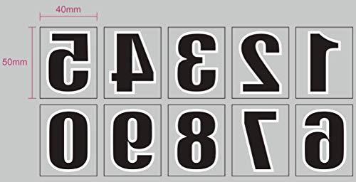 Black Race Number Tattoos - 2 Inch Temporary Sports Stickers, Pack of 100 (Variation: Black - 100 pieces)