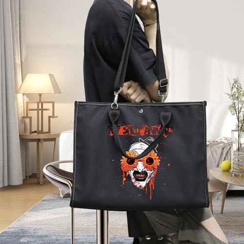 BWWKTOP Clown Movie Cosmetic Makeup Bag Movie Fans Gifts Horror Movie Zipper Pouch for Women Girls