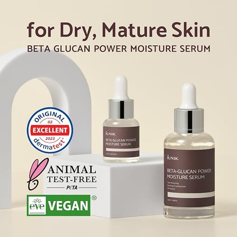 Korean Bakuchiol & Beta-Glucan Serum Bundle ? 30,000 ppm Bakuchiol & 400,000 ppm Beta-Glucan for Wrinkle Reduction, Skin Firming & Intense Hydration ? Anti-Aging & Soothing Korean Skincare for Sensiti
