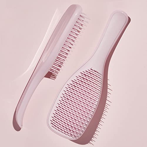 Detangler Hairbrush & Scalp Massager Bundle for All Hair Types - Pink & Purple