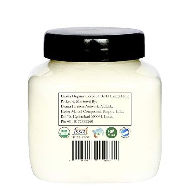 Daana Organic Coconut Oil for Skin: Extra Virgin, Cold Pressed (12 oz)