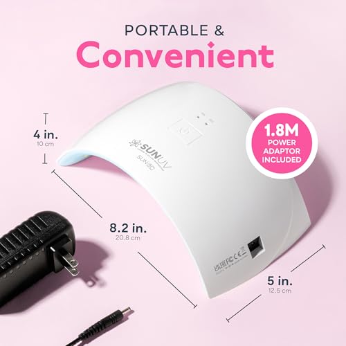 SUNUV UV LED Nail Lamp - Fast Curing Gel Nails, Sky Blue