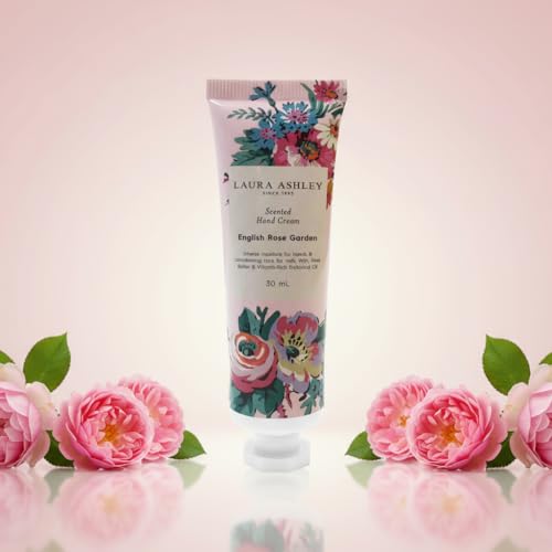 Laura Ashley Hand Cream Set - 7 Piece Hand Lotion Collection for Women, Travel Size Moisturizing Lotion for Dry Skin with Rose, Lavender, Magnolia & Floral Scents - 30ml Each