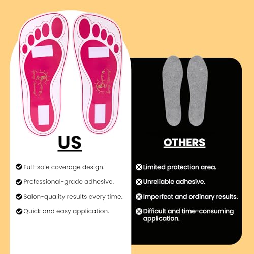 Disposable Pink Tanning Feet Pads - Protect Soles During Spray Tanning, 60 Pairs