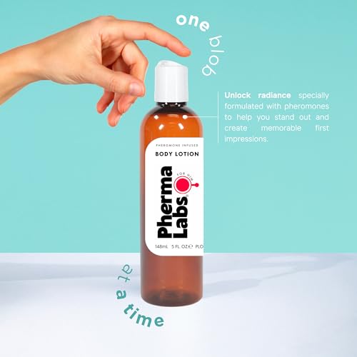 Pheromone Body Lotion Him - Alluring Scent - Perfume con feromonas Cologne oil infused for Men - Enhance Attraction - Pheromones Perfumes for Men - Long-Lasting - Para Hombre Fragrance