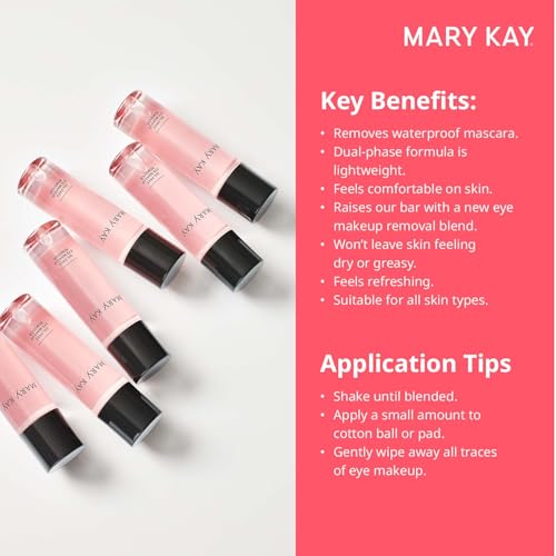 Mary Kay Oil-Free Eye Makeup Remover - 3.75 Fl Oz Gentle Dual-Phase Formula