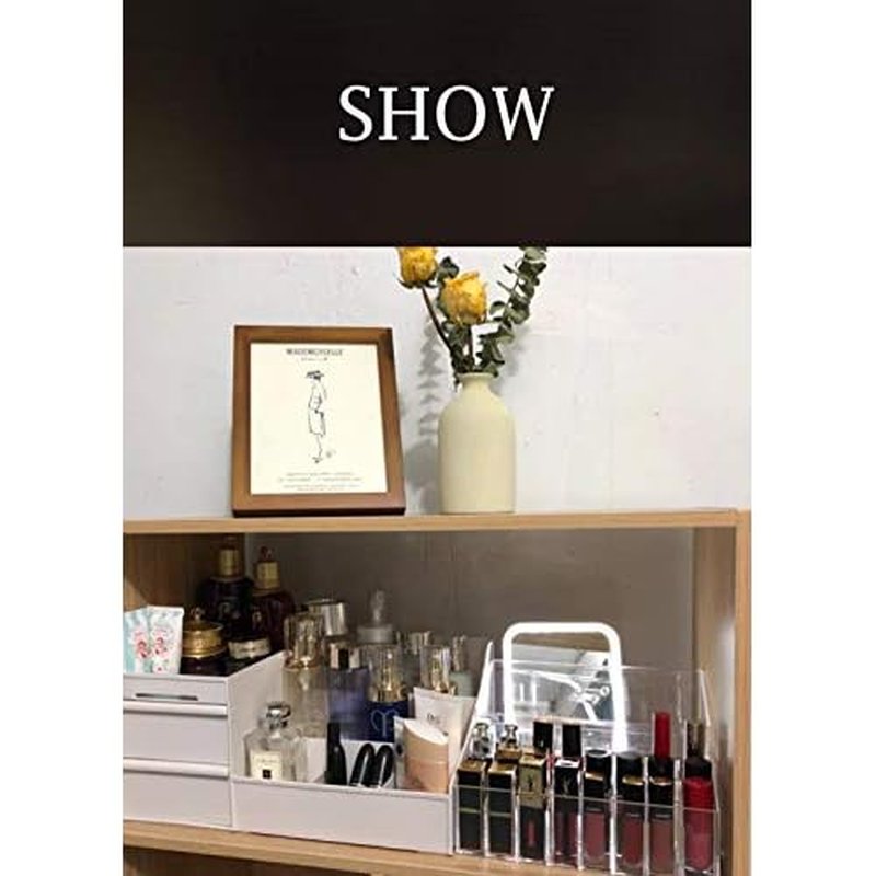Large Makeup Capacity Cosmetic Storage Box Skin Care Organizer Jewelry,Makeup, Brushes, Lipsticks, Nail Polish Container,Desktop Dresser Sundries Storage Box (White)