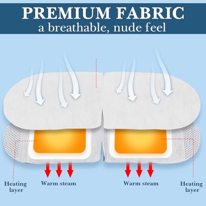 100 Pcs Disposable Steam Eye Mask Bulk for Dry Eyes Spa Unscented Self Heating Warm Compress Sleep Mask Home Office Travel Relaxation Gifts