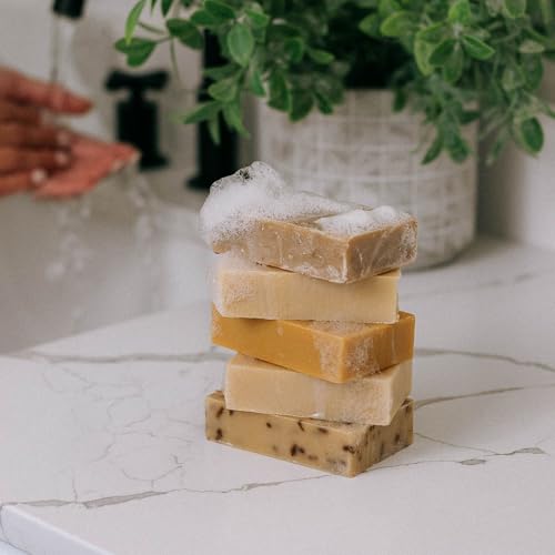 Oatmeal & Honey Goat Milk Soap - Handmade Natural Bar for Sensitive Skin - 4 Pack