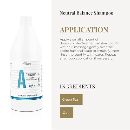 Salerm Neutral Dermoprotective Shampoo 1200 ml – pH 5.5, All Hair Types, Anti-Frizz