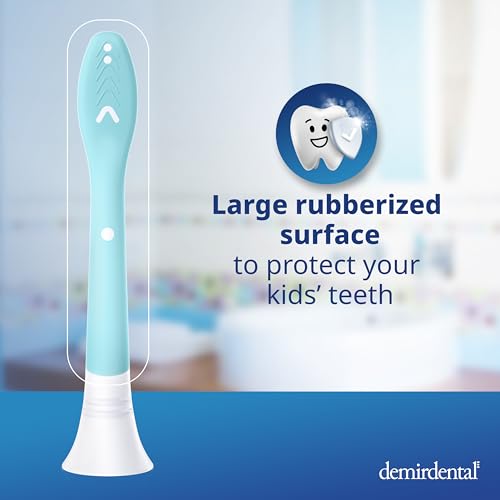 demirdental 8-Pack Kids Toothbrush Heads for Philips Sonicare Ages 7+ Turquoise