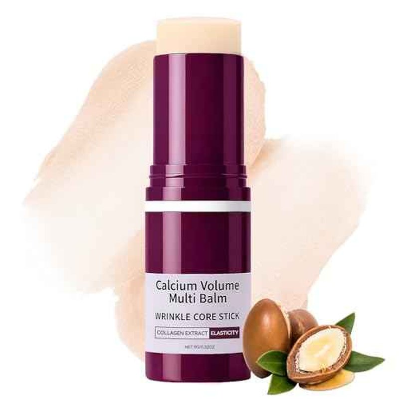 Calcium Multi Balm Stick for Face, Eyes, Lips & Neck ? Korean Collagen Moisturizing Balm with Vitamin D & Shea Butter ? Firming, Hydrating & Skin Barrier Care Stick for All Skin Types