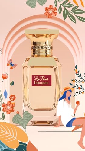 Afnan La Fleur Bouquet Eau De Parfum for Women - Floral Fragrance 2.7 Fl Oz