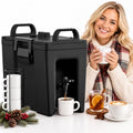 Black 2.5 Gallon Insulated Beverage Dispenser Thermal Drink Server