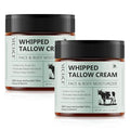 ReliCo Beef Tallow for Skin Moisturizer - Organic Whipped Grass Fed Beef Tallow with Honey Cream for Body, Unscented, 2pcs