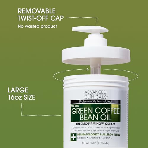 Advanced Clinicals Collagen + Peptides Firming Body Cream + Green Coffee Bean Firming Cream Set