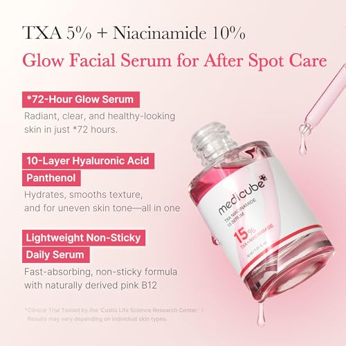 medicube TXA Glow & Care Duo: TXA+Niacinamide 15% Glow Facial Serum and Tranexamic+Niacinamide Capsule Cream