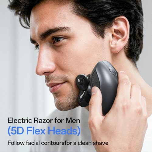 Men's Electric Head & Body Shaver Waterproof Cordless Grooming Kit