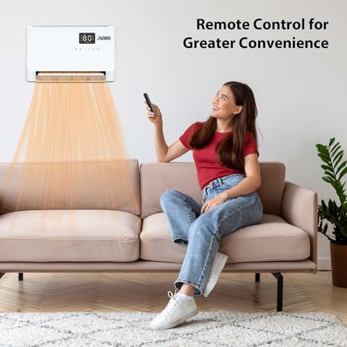 Wall-Mounted Space Heater with Thermostat & Remote Control