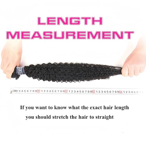 Amella Burmese Curly Human Hair Bundles 20 Inch Natural Black #1B Spiral End, 3C4A, Full Head Voluminous Style