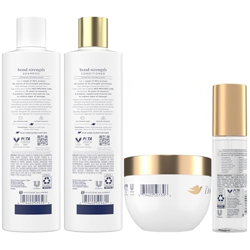 Dove Bond Strength Shampoo & Conditioner Set with 10-in-1 Serum Mask for Damaged Hair