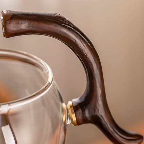 Kungfu Glass Tea Set with Bird Design - Automatic Glass Teapot and Cups