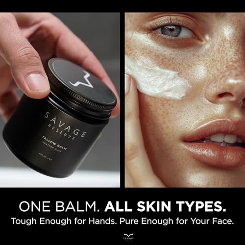 Beef Tallow Lotion for Face, Neck and Hands ? Whipped Grass-Fed & Finished Tallow Balm with Manuka Honey & Olive Oil ? No Seed Oils ? All-In-One Cream Moisturizer for Skin ? 4 oz
