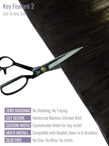 Fshine Genius Weft Hair Extensions 50g Balayage 16 Inch - Variation 2.3 #2/60/2 for Women