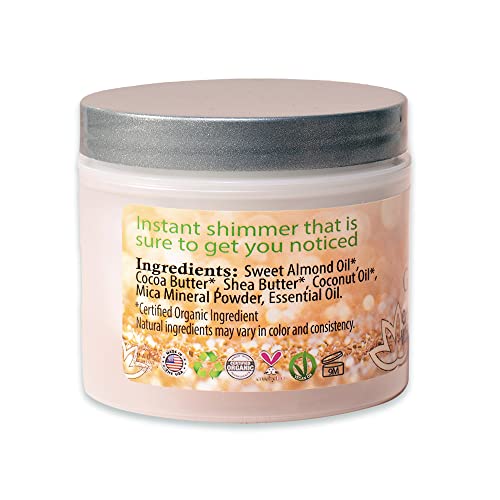 Glimmer Goddess Body Shimmer Butter for Glowing Skin - Gold Super 4oz (Variation)