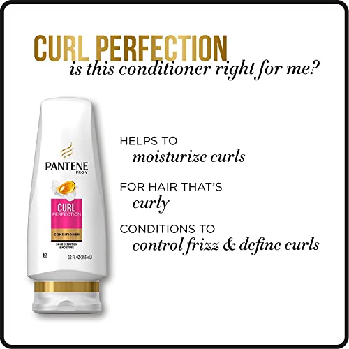 Pantene Pro-V Curly Hair Moisturizing Conditioner 12 Fl Oz Pack of 2 - Curl Perfection