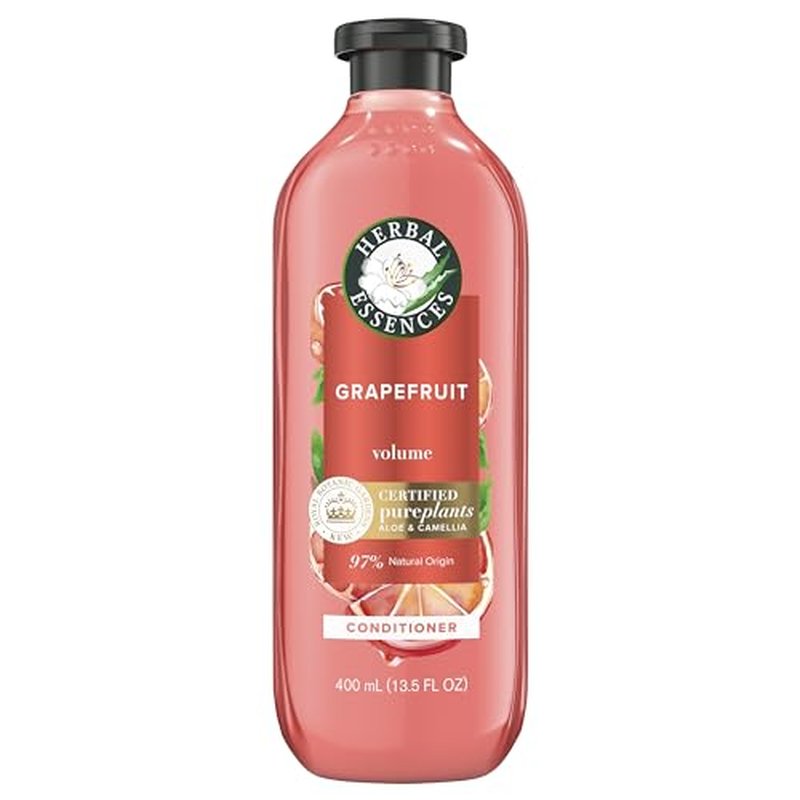 Herbal Essences Grapefruit Volumizing Conditioner, 13.5 Fl Oz, with Certified Camellia Oil and Aloe Vera, For All Hair Types, Especially Fine Hair
